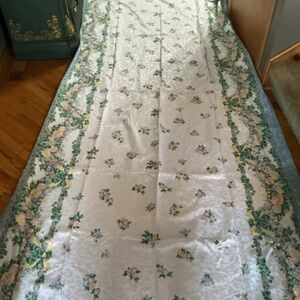 Elegant Easter tablecloth 120 by 54 inches heavy tablecloth.